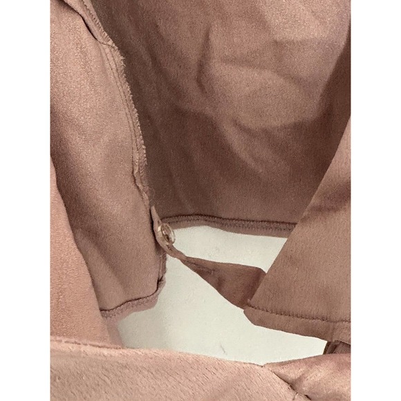 NWT River Island Blush Pink Long Flounce Sleeve Cropped Wrap Blouse Size 12 - Picture 7 of 9
